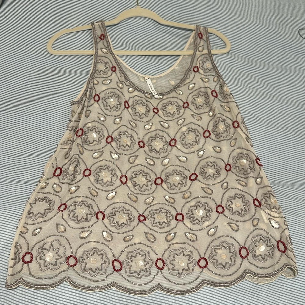 Willow & Clay lace work tank top